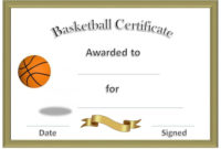 Free Basketball Certificates Templates  Activity Shelter with Free Cooking Contest Winner Certificate Templates