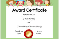 Free Custom Certificates For Kids  Customize Online with regard to Free Free Printable Certificate Templates For Kids