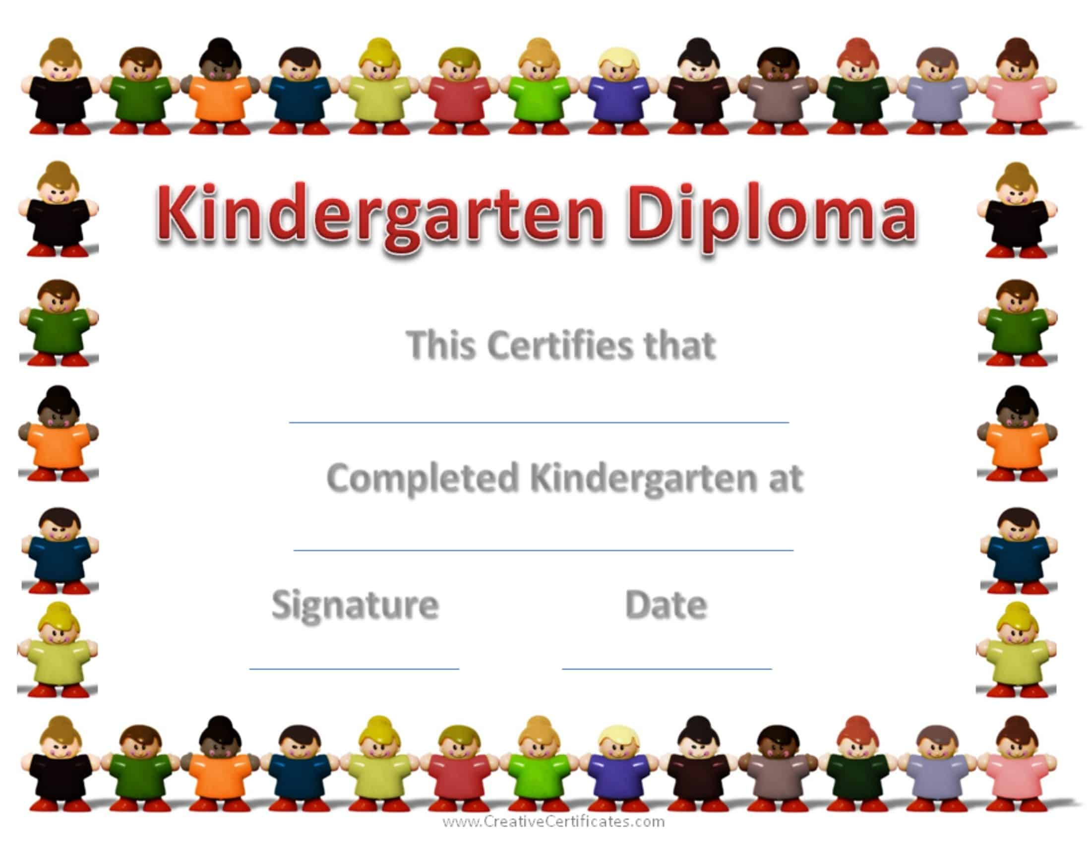 Free Custom Kindergarten Graduation Certificates throughout 10 Kindergarten Graduation Certificates To Print Free