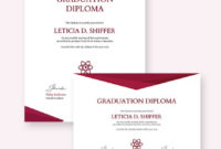 Free Diploma Of Graduation Certificate Template Download regarding Best College Graduation Certificate Template