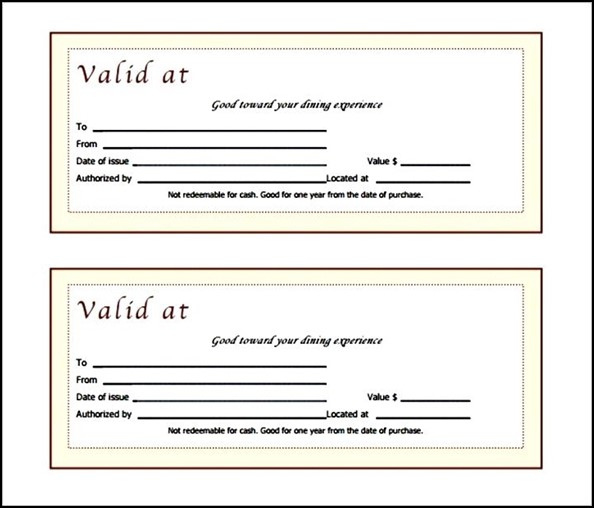 Free Download Fancy Restaurant Gift Certificate Template intended for Quality Restaurant Gift Certificates Printable