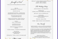 Free Downloadable Wedding Program Template That Can Be pertaining to Wedding Reception Agenda Template