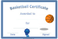 Free Editable Basketball Certificates  Customize Online for Free Netball Achievement Certificate Editable Templates