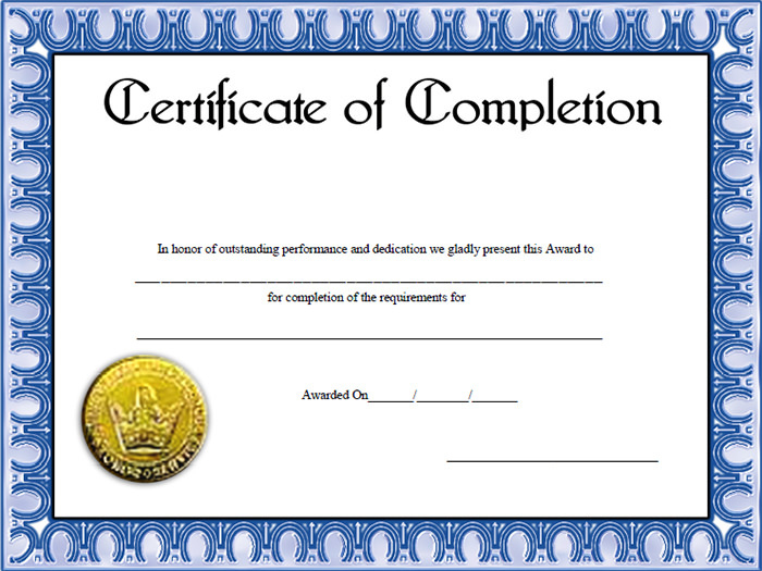 Free Editable Certificate Of Completion Templates  Jurjur in Free Training Completion Certificate Templates