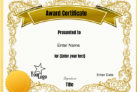 Free Editable Certificate Template Customize Online Print for Best Art Award Certificate Free Download 10 Concepts