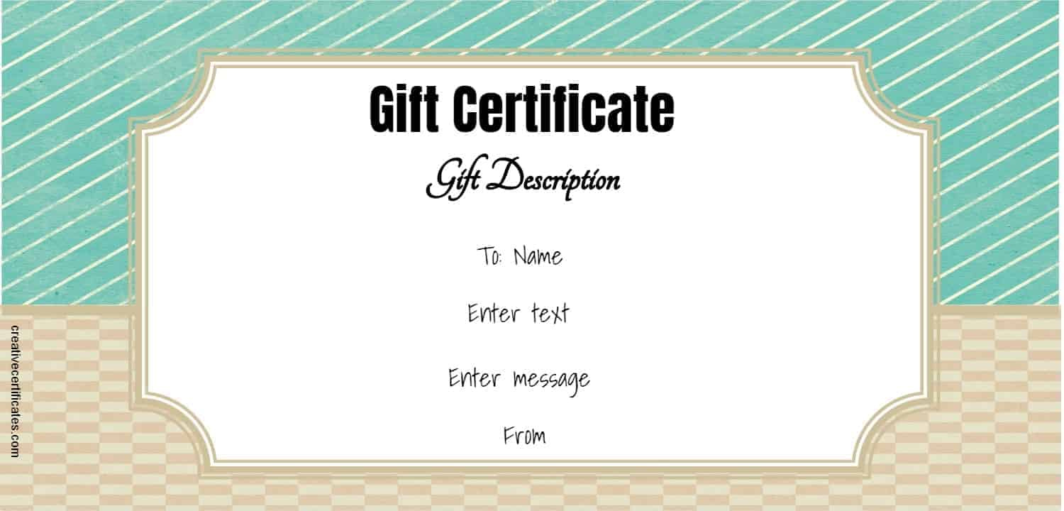Free Gift Certificate Template  50 Designs  Customize pertaining to Printable Gift Certificates Templates Free