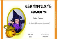 Free Halloween Costume Awards  Customize Online  Instant inside Amazing Halloween Costume Certificates 7 Ideas Free
