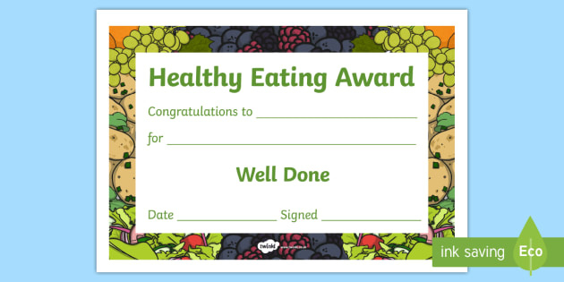 Free  Healthy Eating Award Certificates Teacher Made within Awesome Certificate Of Cooking 7 Template Choices Free
