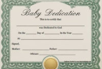 Free Printable Baby Blessing Certificate Templates within Free Printable Baby Dedication Certificate Templates