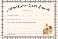 Free Printable Blank Baby Birth Certificates Templates for Unicorn Adoption Certificate Free Printable 7 Ideas