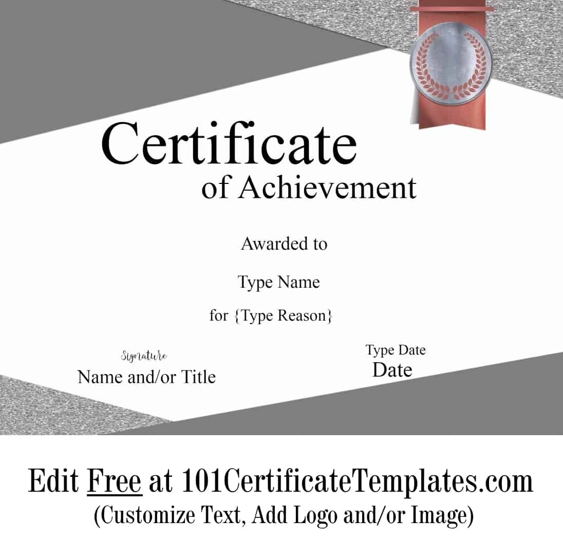 Free Printable Certificate Of Achievement  Customize Online intended for Certificate Of License Template