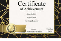 Free Printable Certificate Of Achievement  Customize Online regarding Quality Certificate Of Accomplishment Template Free