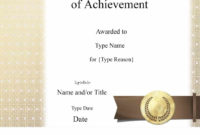 Free Printable Certificate Of Achievement  Customize Online with Free Printable Certificate Of Achievement Template