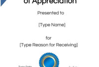 Free Printable Certificate Of Appreciation Template pertaining to Certificates Of Appreciation Template
