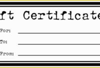 Free Printable Christmas Gift Certificate Template Word Of in Quality Homemade Gift Certificate Template