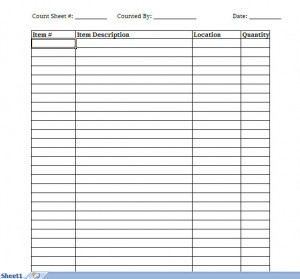 Free Printable Inventory Sheet  Shop Fresh in Best Office Log Book Template