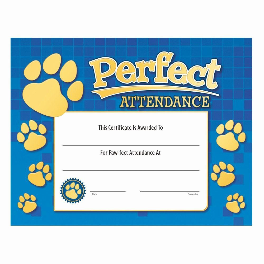 Free Printable Perfect Attendance Award Certificates with regard to Quality Perfect Attendance Certificate Template