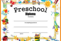 Free Printable Preschool Graduation Certificates  Planner in Preschool Graduation Certificate Template Free