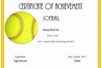 Free Printable Softball Certificates Inspirational Free within Free Softball Certificate Templates