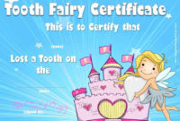 Free Printable Tooth Fairy Certificate That Are Invaluable with regard to Tooth Fairy Certificate Template Free