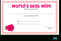 Free Printable World'S Best Wife Certificates for Amazing 9 Worlds Best Mom Certificate Templates Free