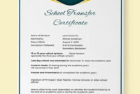 Free School Transfer Certificate  Certificate Templates pertaining to Free School Certificate Templates