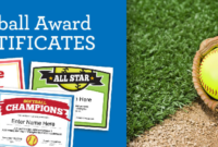 Free Softball Certificate Templates 5 intended for Free Softball Award Certificate Template
