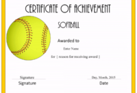 Free Softball Certificate Templates  Customize Online for Best Printable Softball Certificate Templates