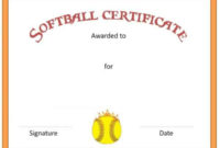 Free Softball Certificate Templates  Customize Online inside Softball Award Certificate Template