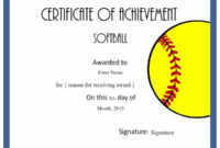 Free Softball Certificate Templates  Customize Online with regard to Free Softball Certificate Templates
