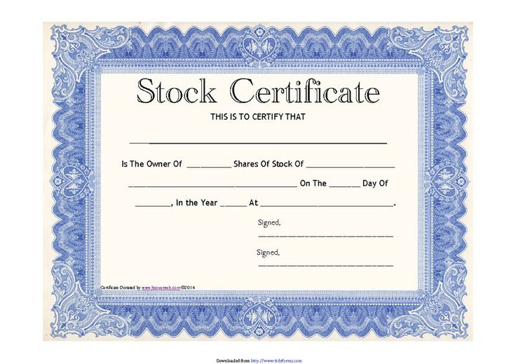 Free Stock Certificate Template Download 1  Templates within Corporate Bond Certificate Template