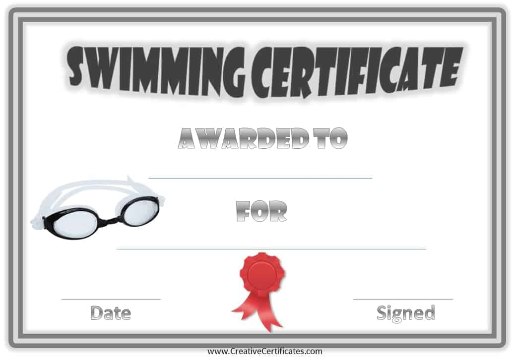 Free Swimming Certificate Templates  Customize Online with regard to Swimming Certificate Template