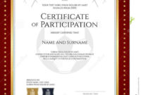 Free Templates For Certificates Of Participation  Cumed inside Printable Certificate Of Participation In Workshop Template