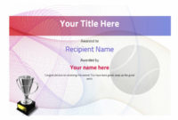 Free Tennis Certificate Templates  Add Printable Badges within Awesome Printable Tennis Certificate Templates 20 Ideas