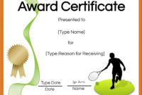 Free Tennis Certificates  Edit Online And Print At Home for Free Tennis Certificate Template