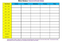 Free  Week Planner Weekly Schedule Form Daily / Hourly with regard to Quality Weekly Agenda Template Notion