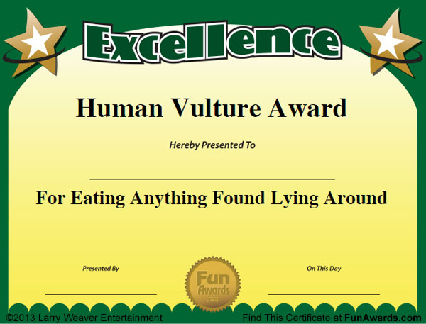 Funny Employee Awards™  101 Funny Awards For Employees with regard to Funny Certificates For Employees Templates