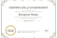 Generic Award Template  Qualads inside Generic Certificate Template