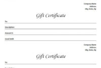 Gift Certificate Template  Blank Microsoft Word Document in Microsoft Office Certificate Templates Free