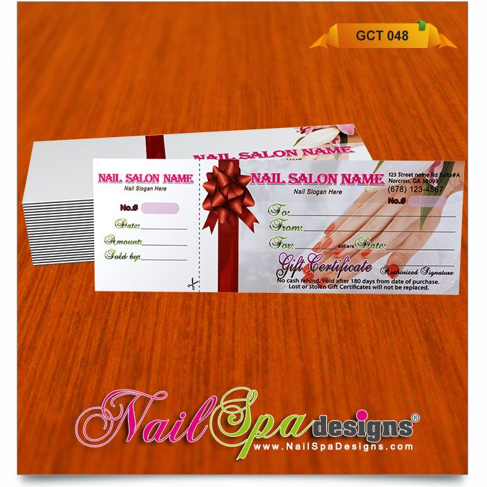 Gift Certificate Template For Nail Salon Visit Www with regard to Nail Gift Certificate Template Free