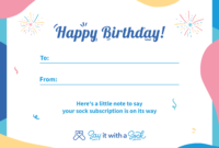 Gift Certificates  Say It With A Sock with Quality Kids Gift Certificate Template