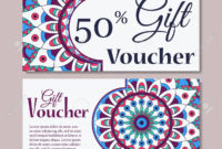 Gift Voucher Template With Mandala Design Certificate For for Magazine Subscription Gift Certificate Template