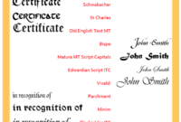 Give Certificates A Sophisticated Look With Traditional for Handwriting Certificate Template 10 Catchy Designs