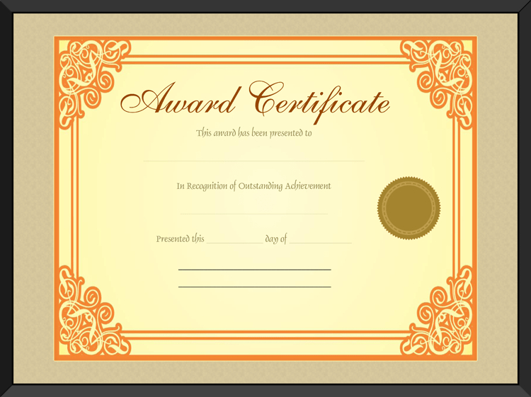 Gold Award Certificate Template  Get Certificate Templates intended for Free Scholarship Certificate Template