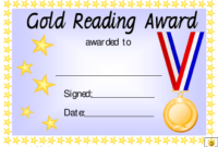 Gold Reading Award Certificate Template Download Printable pertaining to Printable Reading Certificate Template Free