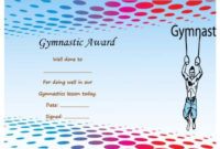 Gymnastic Certificate Creative Certificates Free To with regard to Gymnastics Certificate Template