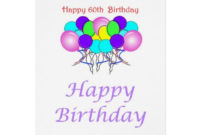 Happy 60Th Birthday Gift Cards  Zazzle in Happy Birthday Gift Certificate