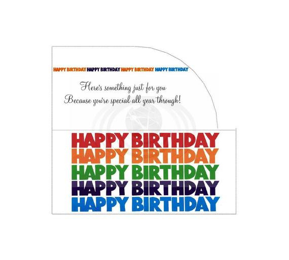 Happy Birthday Money Gift Card Envelope Printable Pdf with regard to Free Happy Birthday Gift Certificate