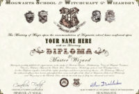 Harry Potter Diploma  Carlynstudio intended for Free Harry Potter Certificate Template