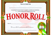 Hayes Honor Roll Certificate 81/2 X 11 Inches Paper intended for Hayes Certificate Templates